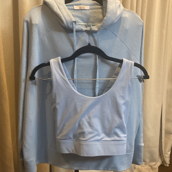 2 piece bundle, nimble sports bra, center of arm has small line of nylon - Picture 4 of 8